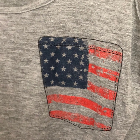 🎀Pacsun Cropped Grey Flowy Flag Top Size Small - Picture 3 of 4